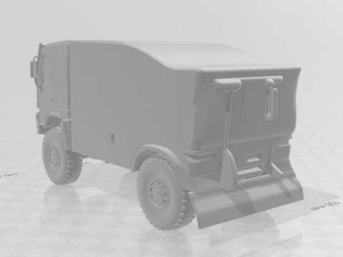 Bonecos 3d style manga anime camion stile dakar caricato Modello di stampa 3D