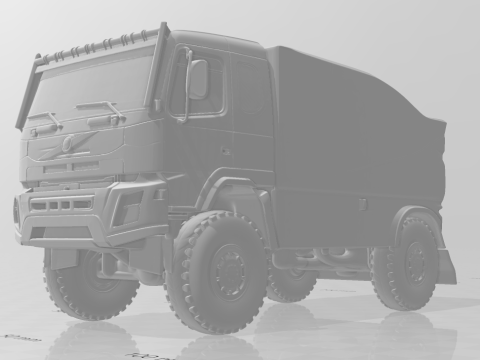 Bonecos 3d style manga anime camion stile dakar caricato Modello di stampa 3D