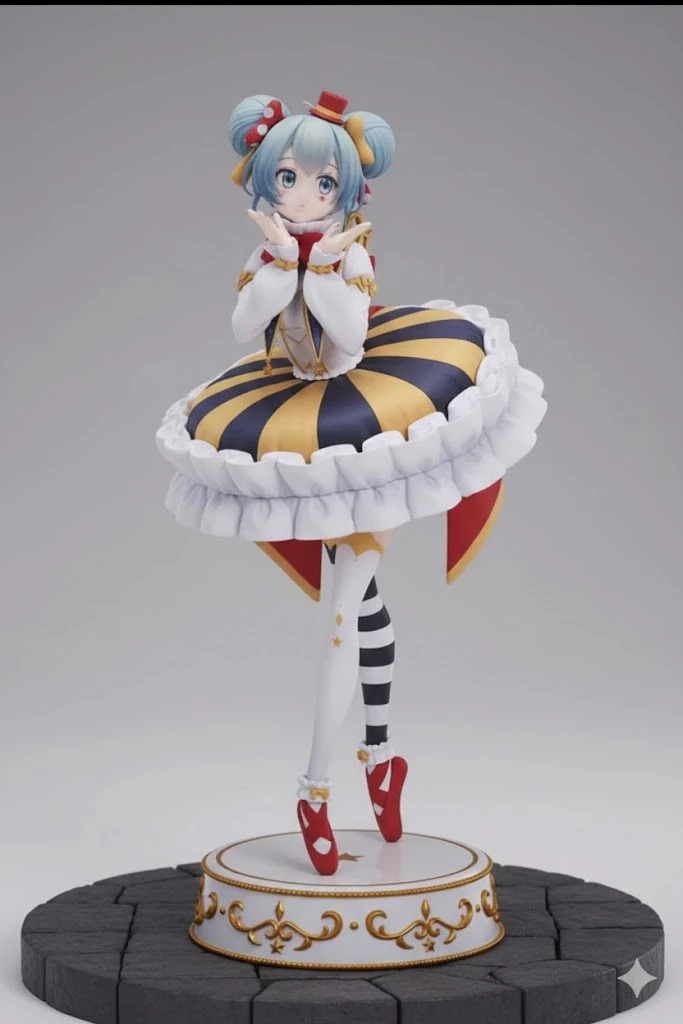 Bonecos 3d style manga anime women hatsune miku lolli style caricato 3D Print Model .c4d .max .obj .3ds .fbx .stl .blend 
