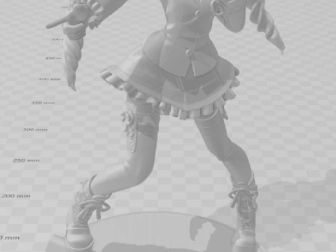 Bonecos 3d style manga anime women hatsune miku lolli style caricato 3D Print Model