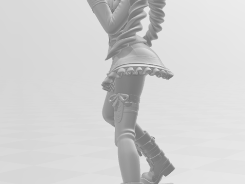 Bonecos 3d styl manga anime kobiety hatsune miku lolli styl caricato Model do druku 3D