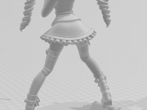 Bonecos 3d styl manga anime kobiety hatsune miku lolli styl caricato Model do druku 3D