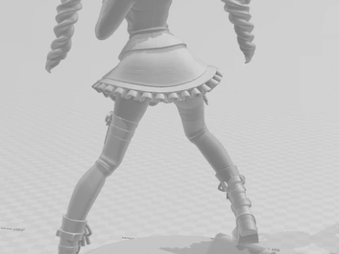 Bonecos 3d style manga anime women hatsune miku lolli style caricato 3D Print Model