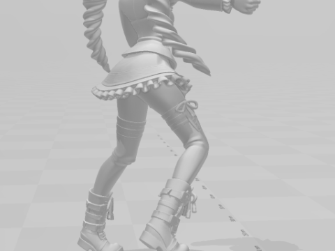 Bonecos 3d styl manga anime kobiety hatsune miku lolli styl caricato Model do druku 3D