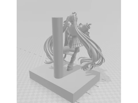 Bonecos 3d style manga anime women hatsune miku lolli style caricato 3D Print Model