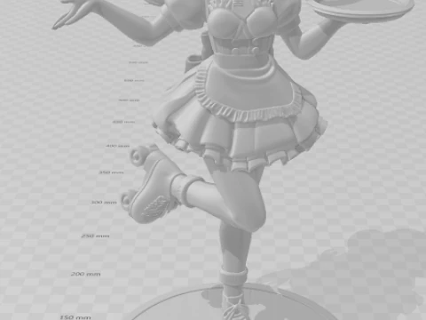 Bonecos 3d style manga anime women hatsune miku lolli style caricato 3D Print Model