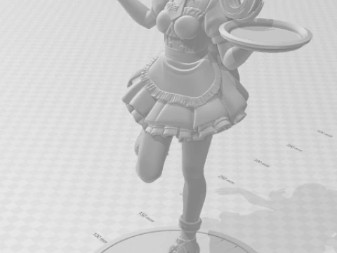 Bonecos 3d style manga anime women hatsune miku lolli style caricato 3D Print Model