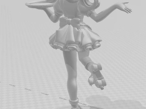 Bonecos 3d style manga anime women hatsune miku lolli style caricato 3D Print Model