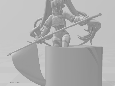 बोनकोस 3डी स्टाइल मंगा एनीमे महिला हैट्स्यून मिकू लॉली स्टाइल कैरिकैटो 3D प्रिंट मॉडल