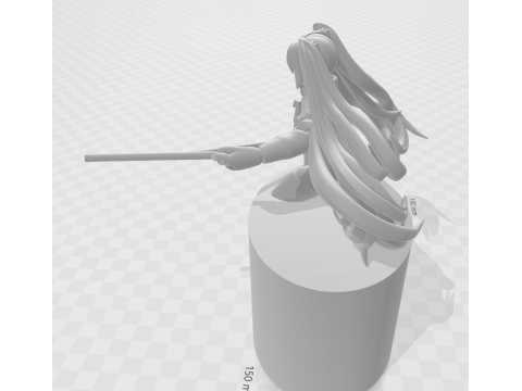 बोनकोस 3डी स्टाइल मंगा एनीमे महिला हैट्स्यून मिकू लॉली स्टाइल कैरिकैटो 3D प्रिंट मॉडल