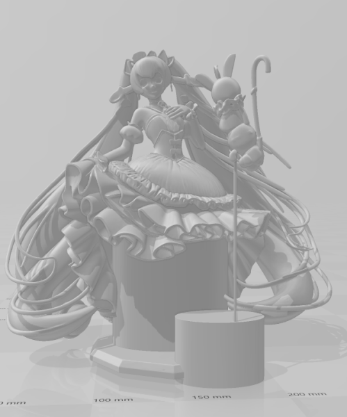 बोनकोस 3डी स्टाइल मंगा एनीमे महिला हैट्स्यून मिकू लॉली स्टाइल कैरिकैटो 3D प्रिंट मॉडल .c4d .max .obj .3ds .fbx .stl .blend 