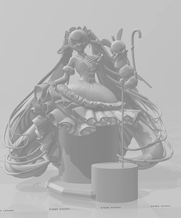 Bonecos 3d style manga anime women hatsune miku lolli style caricato 3D Print Model .c4d .max .obj .3ds .fbx .stl .blend 