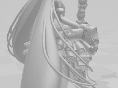 बोनकोस 3डी स्टाइल मंगा एनीमे महिला हैट्स्यून मिकू लॉली स्टाइल कैरिकैटो 3D प्रिंट मॉडल