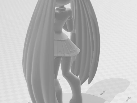 Bonecos 3d style manga anime women hatsune miku lolli style caricato 3D Print Model