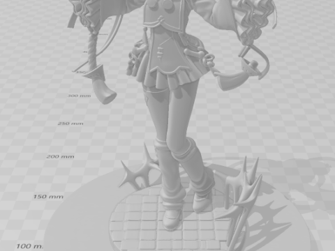 Bonecos 3D-stijl manga anime vrouwen hatsune miku ghost lolli stijl caricato 3D printmodel