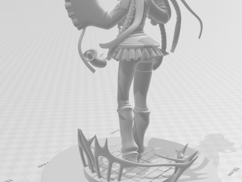 Bonecos 3D-stijl manga anime vrouwen hatsune miku ghost lolli stijl caricato 3D printmodel