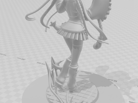 Bonecos 3D-stijl manga anime vrouwen hatsune miku ghost lolli stijl caricato 3D printmodel