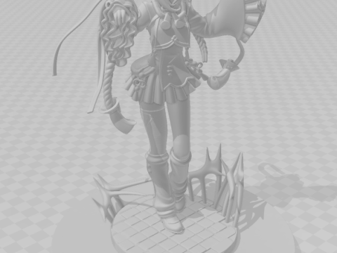 Bonecos 3D-stijl manga anime vrouwen hatsune miku ghost lolli stijl caricato 3D printmodel