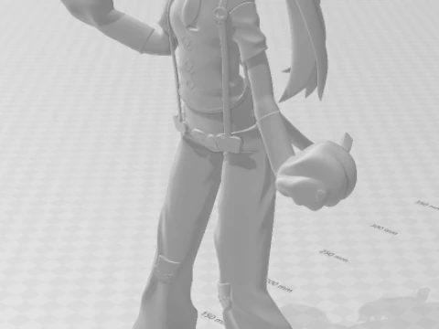 Bonecos 3d style manga anime women hatsune miku cat lolli style caricato 3D Print Model