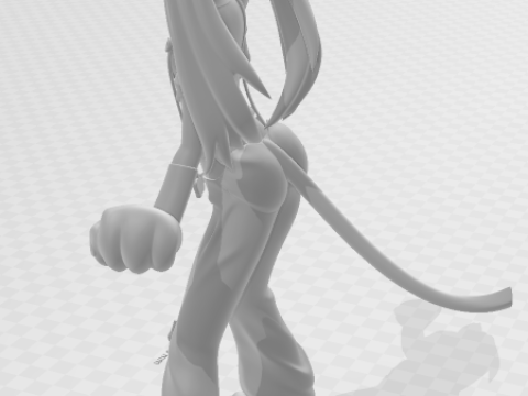 Bonecos estilo 3d manga anime feminino hatsune miku cat lolli estilo caricato Modelo de Impressão 3D