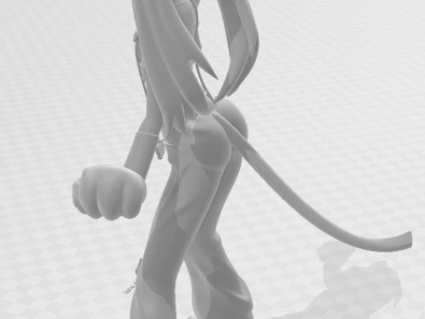 Bonecos 3d style manga anime women hatsune miku cat lolli style caricato 3D Print Model