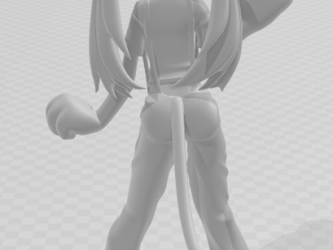 Bonecos estilo 3d manga anime feminino hatsune miku cat lolli estilo caricato Modelo de Impressão 3D