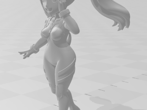 Bonecos style 3d manga anime femmes asuka lolli style caricato Modèles 3D en vedette