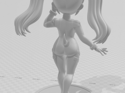 Bonecos style 3d manga anime femmes asuka lolli style caricato Modèles 3D en vedette