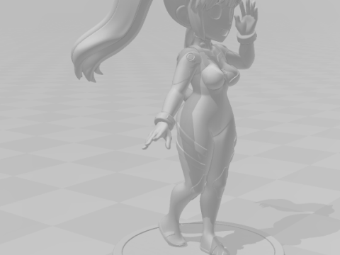 Bonecos style 3d manga anime femmes asuka lolli style caricato Modèles 3D en vedette