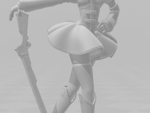 Bonecos 3d style manga anime women mami tomoe lolli style caricato 3D Print Model