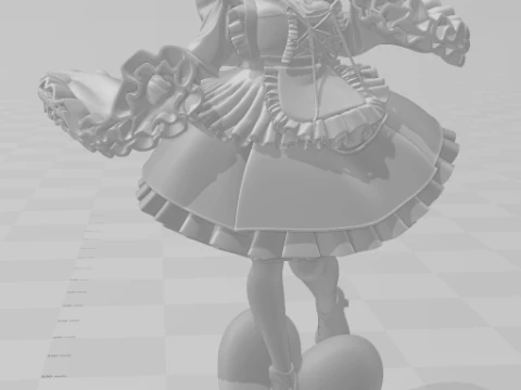 Bonecos 3d style manga anime women marin lolli style caricato 3D Print Model