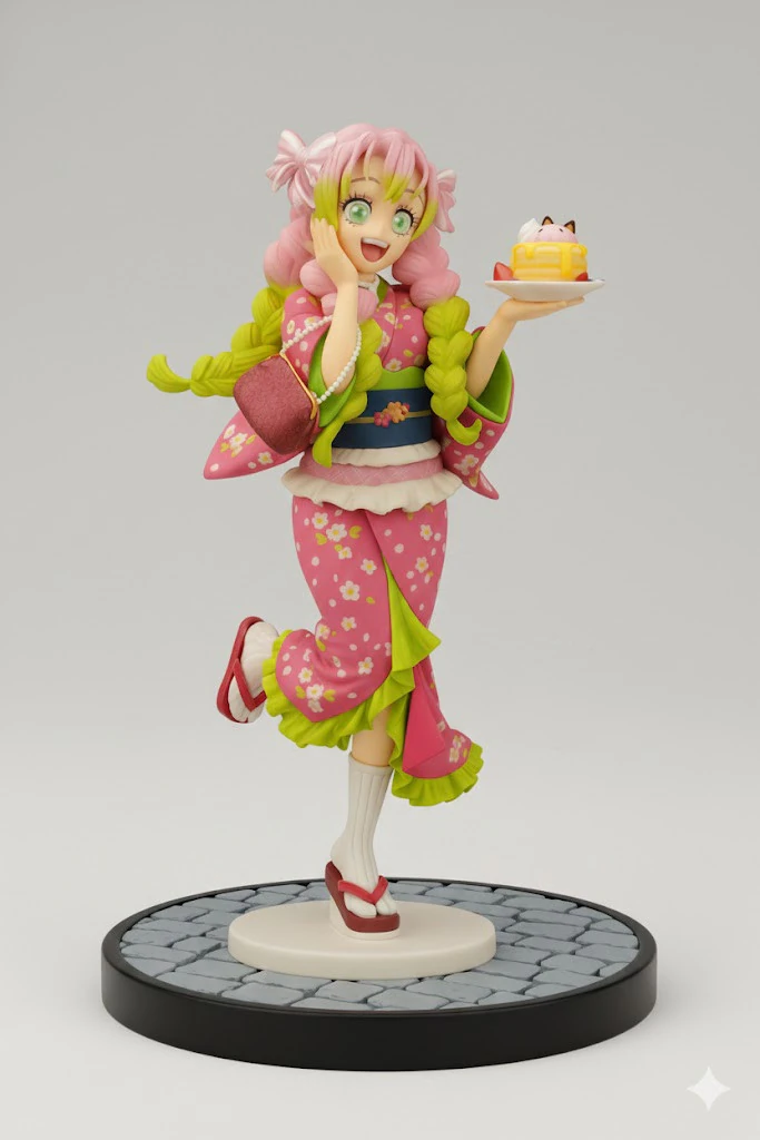 Bonecos 3d style manga anime women mitsuri lolli style caricato 3D Print Model .c4d .max .obj .3ds .fbx .stl .blend 