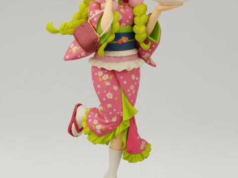 Bonecos 3d style manga anime women mitsuri lolli style caricato 3D Print Model