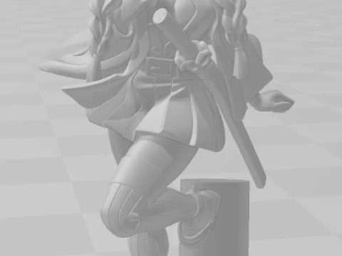 Bonecos 3d style manga anime women mitsuri lolli style caricato 3D Print Model