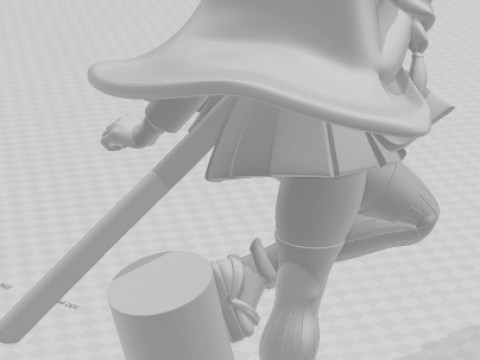 Bonecos 3D-stijl manga anime vrouwen mitsuri lolli stijl caricato 3D printmodel