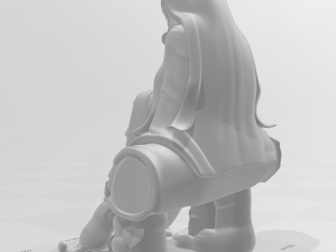 बोनकोस 3डी स्टाइल मंगा एनीमे महिला नेज़ुको लॉली स्टाइल कैरिकैटो 3D प्रिंट मॉडल