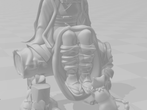 बोनकोस 3डी स्टाइल मंगा एनीमे महिला नेज़ुको लॉली स्टाइल कैरिकैटो 3D प्रिंट मॉडल