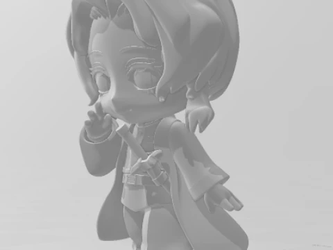 Bonecos 3d style manga anime women shinobo kocho lolli style caricato 3D Print Model