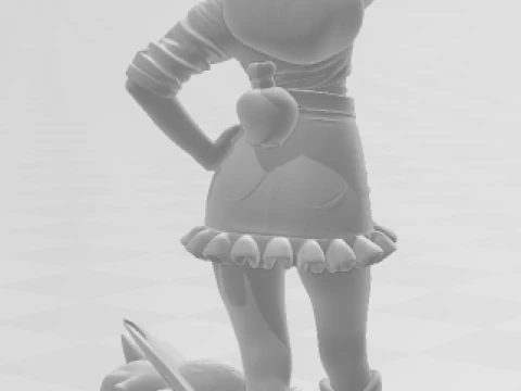 Bonecos 3d style manga anime women my litle poney aplejack lolli style caricato 3D Print Model