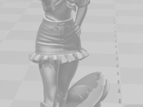 Bonecos 3d style manga anime women my litle poney aplejack lolli style caricato 3D Print Model