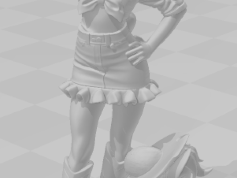 बोनकोस 3डी स्टाइल मंगा एनीमे वुमन माई लिटिल पोनी एप्पलजैक लोली स्टाइल कैरिकैटो 3D प्रिंट मॉडल