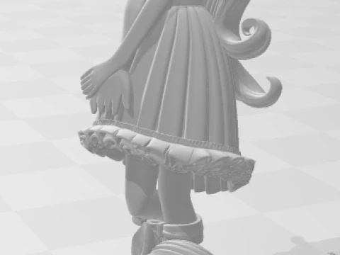 Bonecos 3d style manga anime women my litle poney flutershy lolli style caricato 3D Print Model