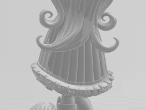 Bonecos 3d style manga anime women my litle poney flutershy lolli style caricato 3D Print Model