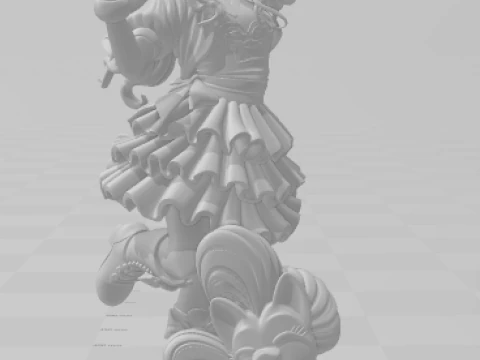 Bonecos 3d style manga anime women my litle poney pinkpie lolli style caricato 3D Print Model