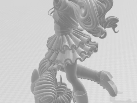 Bonecos 3d style manga anime women my litle poney pinkpie lolli style caricato 3D Print Model