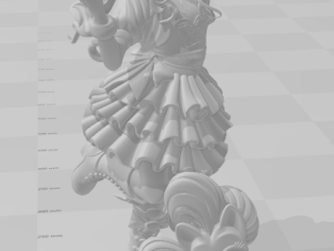 Bonecos 3D-Stil Manga Anime Frauen mein kleines Pony Pinkie Loli Stil Caricato 3D Druckmodell