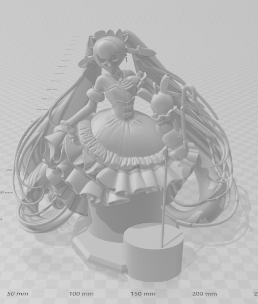 Bonecos 3D стиль манга аниме женщины принцесса Хацунэ Мику Лолли стиль карикато 3D Принт Модель .c4d .max .obj .3ds .fbx .stl .blend 