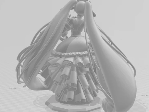 Bonecos 3d style manga anime women princess hatsune miku lolli style caricato 3D Print Model