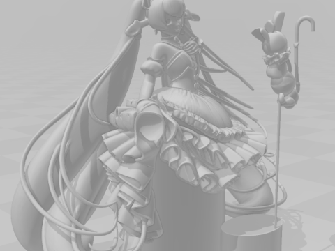 Bonecos 3D стиль манга аниме женщины принцесса Хацунэ Мику Лолли стиль карикато 3D Принт Модель