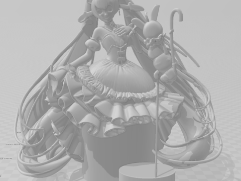 Bonecos 3D стиль манга аниме женщины принцесса Хацунэ Мику Лолли стиль карикато 3D Принт Модель